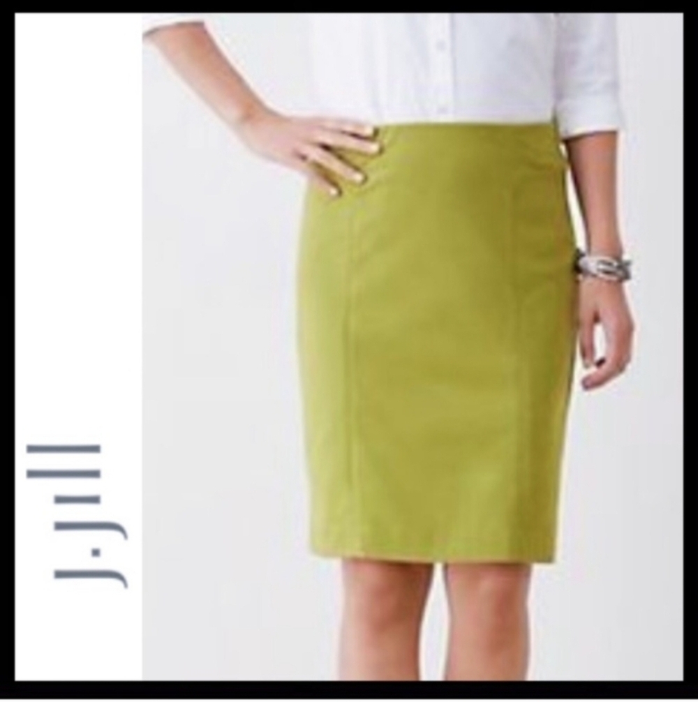J. Jill Ponte Pencil Stretchy Green (Vine) Skirt 2X NWT
